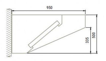 Campana Mural Baja 3000x950x500 mm.